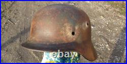 Original-Authentic WW2 WWII Relic German helmet Wehrmacht mfr Stamp Q62/219 #171