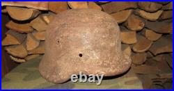 Original-Authentic WW2 WWII Relic German helmet Wehrmacht mfr Stamp SE64/95 #168