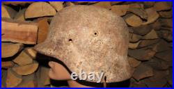 Original-Authentic WW2 WWII Relic German helmet Wehrmacht mfr Stamp SE64/95 #168