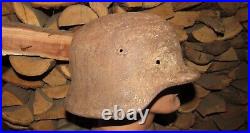 Original-Authentic WW2 WWII Relic German helmet Wehrmacht mfr Stamp SE64/95 #168