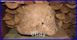 Original-Authentic WW2 WWII Relic German helmet Wehrmacht mfr Stamp SE64/95 #168