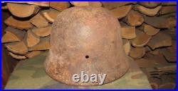 Original-Authentic WW2 WWII Relic German helmet Wehrmacht mfr Stamp SE64/95 #168