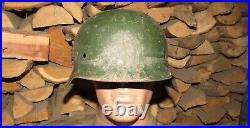 Original-Authentic WW2 WWII Relic German helmet Wehrmacht mfr Stamp hkp62 #173