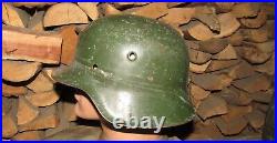 Original-Authentic WW2 WWII Relic German helmet Wehrmacht mfr Stamp hkp62 #173