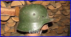 Original-Authentic WW2 WWII Relic German helmet Wehrmacht mfr Stamp hkp62 #173