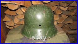 Original-Authentic WW2 WWII Relic German helmet Wehrmacht mfr Stamp hkp62 #173