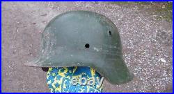 Original-Authentic WW2 WWII Relic German helmet Wehrmacht mfr Stamp hkp62 #173