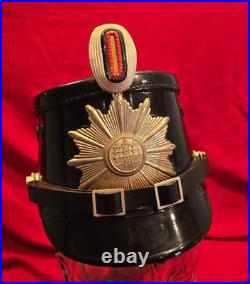 Original EREL WW2 WWII German HAMBURG POLICE POLIZEI HELMET SHAKO TSCHAKO Hat