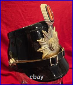 Original EREL WW2 WWII German HAMBURG POLICE POLIZEI HELMET SHAKO TSCHAKO Hat