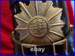 Original EREL WW2 WWII German HAMBURG POLICE POLIZEI HELMET SHAKO TSCHAKO Hat