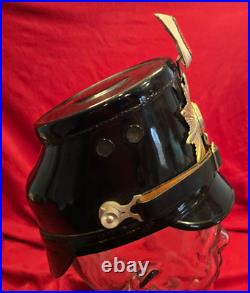 Original EREL WW2 WWII German HAMBURG POLICE POLIZEI HELMET SHAKO TSCHAKO Hat