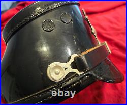 Original EREL WW2 WWII German HAMBURG POLICE POLIZEI HELMET SHAKO TSCHAKO Hat