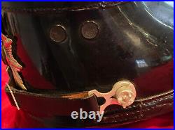 Original EREL WW2 WWII German HAMBURG POLICE POLIZEI HELMET SHAKO TSCHAKO Hat