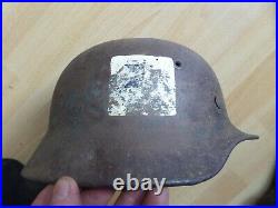 Original German/Finnish WWII WW2 M40 unit marked Combat Helmet