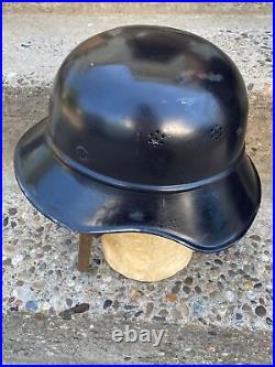 Original German Helmet-Black Repaint -Nice