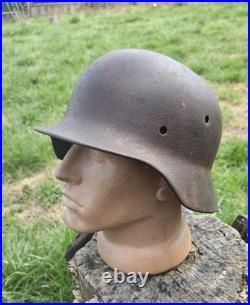 Original German Helmet M35/62 Wehrmacht Relic of Battlefield WW2 Smallest Size