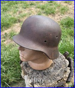 Original German Helmet M35/62 Wehrmacht Relic of Battlefield WW2 Smallest Size