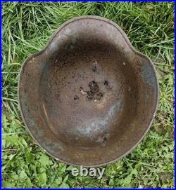 Original German Helmet M35 / 64 Wehrmacht Relic Of WW2 Number EF64 Two Decals