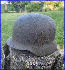 Original German Helmet M35/66 Wehrmacht Relic of Battlefield WW2