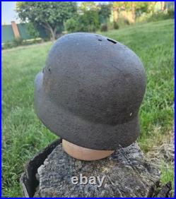 Original German Helmet M35/66 Wehrmacht Relic of Battlefield WW2 Original German Helmet M35/66 Wehrmacht Relic of Battlefield WW2