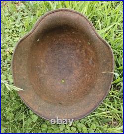 Original German Helmet M35/66 Wehrmacht Relic of Battlefield WW2 Decals Numbers