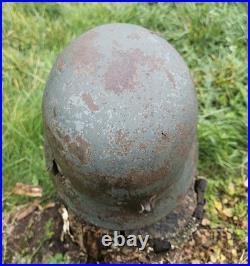 Original German Helmet M35 ET64 Relic of Battlefield WW2 Wehrmacht Decal Number