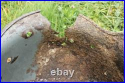Original German Helmet M35 ET64 Relic of Battlefield WW2 Wehrmacht Decal Number