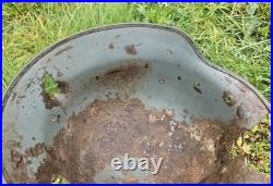 Original German Helmet M35 ET64 Relic of Battlefield WW2 Wehrmacht Decal Number Original German Helmet M35 ET64 Relic of Battlefield WW2 Wehrmacht Decal Number