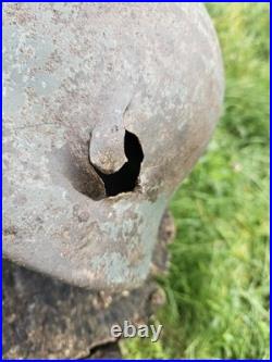 Original German Helmet M35 ET64 Relic of Battlefield WW2 Wehrmacht Decal Number