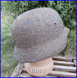 Original German Helmet M35 Headshot Damage Relic of Battlefield WW2 World War 2