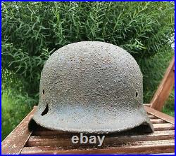 Original German Helmet M35 Relic of Battlefield WW2 World War 2 Size Stamp EF62