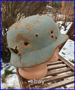 Original German Helmet M35 WW2 World War 2 Number ET64 Decal