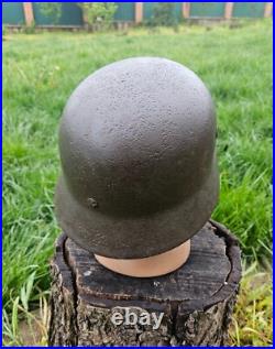 Original German Helmet M40 / 62 Relic of Battlefield WW2 Number ET62 Decal Original German Helmet M40 / 62 Relic of Battlefield WW2 Number ET62 Decal