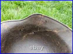 Original German Helmet M40 / 62 Relic of Battlefield WW2 Number ET62 Decal Original German Helmet M40 / 62 Relic of Battlefield WW2 Number ET62 Decal