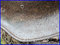 Original German Helmet M40 / 62 Relic of Battlefield WW2 Number ET62 Decal Original German Helmet M40 / 62 Relic of Battlefield WW2 Number ET62 Decal