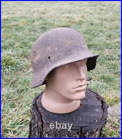 Original German Helmet M40 / 62 Relic of Battlefield WW2 Small Size Rare