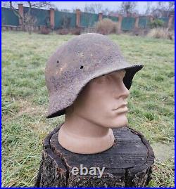 Original German Helmet M40 / 62 Relic of Battlefield WW2 Small Size Rare