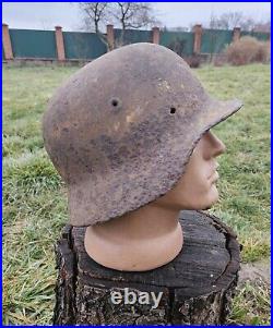 Original German Helmet M40 / 62 Relic of Battlefield WW2 Small Size Rare