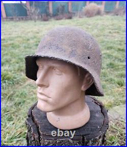 Original German Helmet M40 / 62 Relic of Battlefield WW2 Small Size Rare