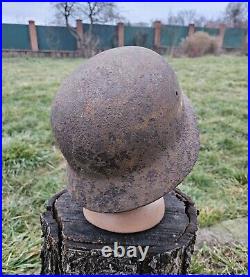 Original German Helmet M40 / 62 Relic of Battlefield WW2 Small Size Rare