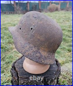 Original German Helmet M40 / 62 Relic of Battlefield WW2 Small Size Rare