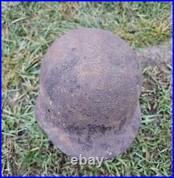 Original German Helmet M40 / 62 Relic of Battlefield WW2 Small Size Rare