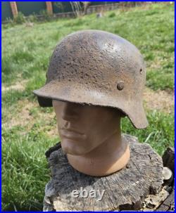 Original German Helmet M40/62 Wehrmacht Relic of Battlefield WW2 Smallest Size