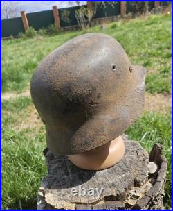 Original German Helmet M40/62 Wehrmacht Relic of Battlefield WW2 Smallest Size