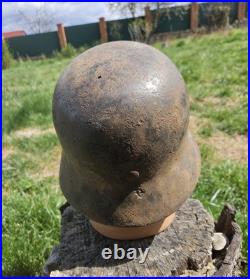 Original German Helmet M40/62 Wehrmacht Relic of Battlefield WW2 Smallest Size