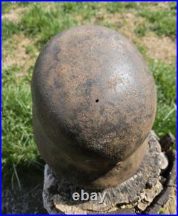 Original German Helmet M40/62 Wehrmacht Relic of Battlefield WW2 Smallest Size