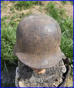 Original German Helmet M40/62 Wehrmacht Relic of Battlefield WW2 Smallest Size
