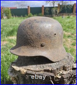 Original German Helmet M40/62 Wehrmacht Relic of Battlefield WW2 Smallest Size