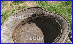 Original German Helmet M40/62 Wehrmacht Relic of Battlefield WW2 Smallest Size