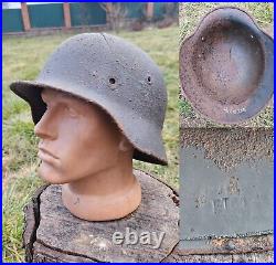 Original German Helmet M40 / 64 Relic Battlefield WW2 Number ET64 Named Hofmann